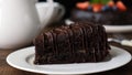 Slice of chocolate cake Zacher Royalty Free Stock Photo