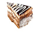 Slice of chocolate cream cake Royalty Free Stock Photo