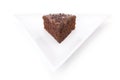 Slice of chocolate fudge cake Royalty Free Stock Photo