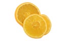 Slice circle of sweet tasty orange Royalty Free Stock Photo