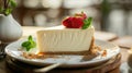 Classic Cheesecake with Strawberry on Top