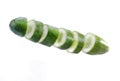 Slice cucumber isolated on white Royalty Free Stock Photo