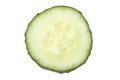 Slice of cucumber isolated in white Royalty Free Stock Photo