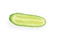 Slice of cucumber isolated on white with clipping path Royalty Free Stock Photo