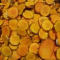 slice cutted pices of wet turmeric