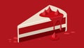 A slice of decadent red velvet cake with its deep red hue symbolizing the sweat and tears shed by ancestors to pave the