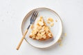 Slice of delicious almond cake Royalty Free Stock Photo