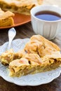 Slice of delicious fresh baked american apple pie Royalty Free Stock Photo
