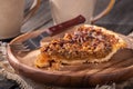 Slice of Delicious Pecan Pie Royalty Free Stock Photo