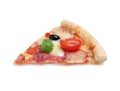 Slice of delicious pizza Diablo isolated Royalty Free Stock Photo