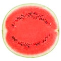 Slice of delicious ripe watermelon, clipping path, on a white background, isolated Royalty Free Stock Photo