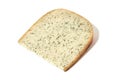 A slice of dill cheese isolated Royalty Free Stock Photo