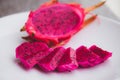 Slice dragon fruit Royalty Free Stock Photo