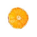 Slice of dried orange isolated on white Royalty Free Stock Photo