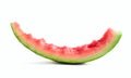 Slice of eaten watermelon Royalty Free Stock Photo