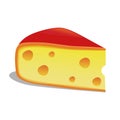 Slice of Edam Cheese Royalty Free Stock Photo