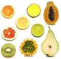 Slice exotic fruits