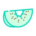 slice fresh kiwi color icon vector illustration Royalty Free Stock Photo