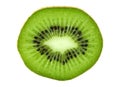 Slice of fresh kiwi fruit isolated on white background Royalty Free Stock Photo