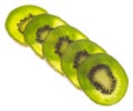 Slice of fresh kiwi fruit isolated Royalty Free Stock Photo