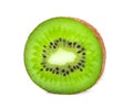 Slice of fresh kiwi fruit isolated on white background Royalty Free Stock Photo