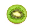 Slice of fresh kiwi fruit isolated on white background Royalty Free Stock Photo