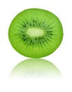 Slice of fresh kiwi fruit isolated on white background Royalty Free Stock Photo