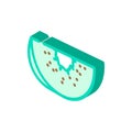 slice fresh kiwi isometric icon vector illustration Royalty Free Stock Photo