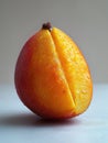 Slice of mango fruit photo detail .AI generated