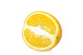 Slice of fresh orange isolated on white background Royalty Free Stock Photo