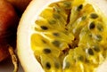 Slice fresh passionfruit