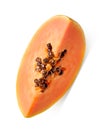 Slice of fresh ripe papaya fruit Royalty Free Stock Photo