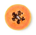 Slice of fresh ripe papaya fruit Royalty Free Stock Photo