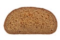 Slice of fresh rye bread isolated on white background Royalty Free Stock Photo