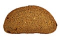 Slice of fresh rye bread isolated on white background Royalty Free Stock Photo