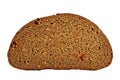 Slice of fresh rye bread isolated on white background Royalty Free Stock Photo