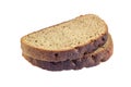 Slice of fresh rye bread isolated on white background Royalty Free Stock Photo