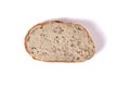 Slice of fresh rye bread isolated on white background. Piece of bread Royalty Free Stock Photo
