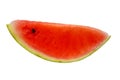 Slice of the fresh sweet red watermelon isolated on white background Royalty Free Stock Photo