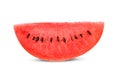 A slice fresh watermelon isolated on white background Royalty Free Stock Photo