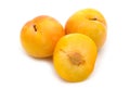 Slice fresh yellow plum Royalty Free Stock Photo