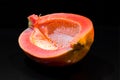 A slice of freshly picked sweet papaya Royalty Free Stock Photo