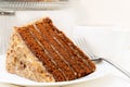 Slice of German Chocolate Cake Closeup Royalty Free Stock Photo