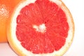Slice of grapefruit close-up macro copy space Royalty Free Stock Photo