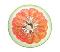 Slice of grapefruit isolated on white background Royalty Free Stock Photo