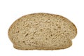 Slice of gray bread on a white background Royalty Free Stock Photo