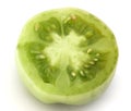 Slice of green tomatoe