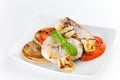Slice of hake grilled Royalty Free Stock Photo