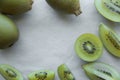 Slice half whole Gold Kiwifruit background