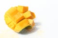 A slice of harum manis mango Royalty Free Stock Photo
